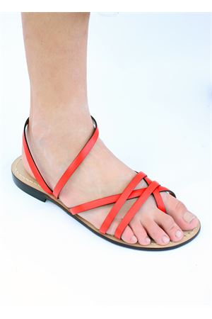 Capri sandals with red bands Da Costanzo | RAGNOREDROSSO